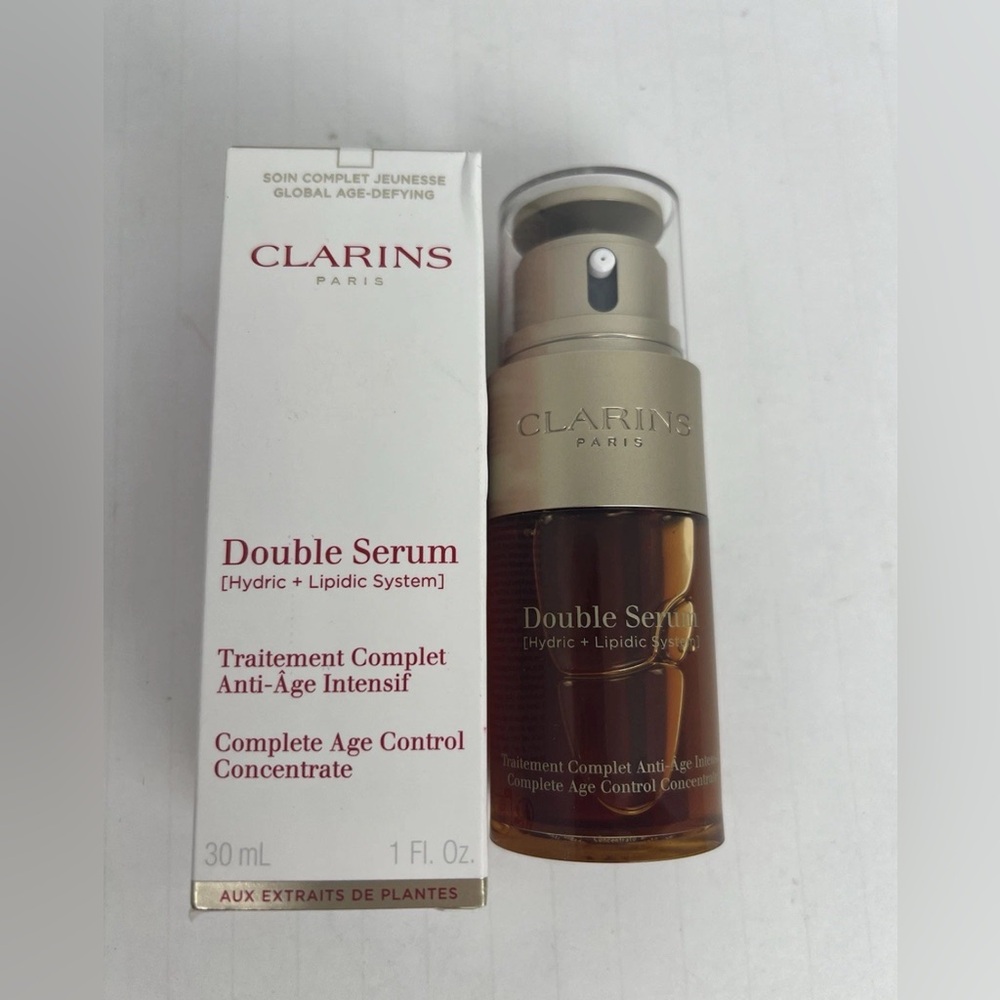 Clarins Double Serum Light Anti Aging Concentrate 1 Fl Oz- Hydric Lipidic System - Picture 2 of 6